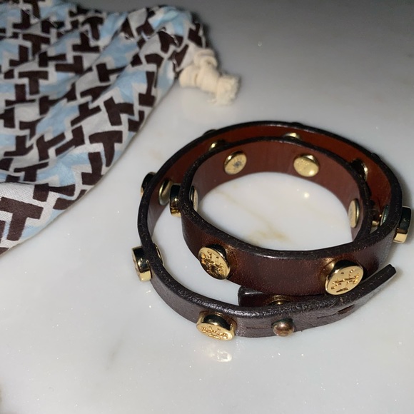 TORY BURCH wrap leather bracelet - Picture 3 of 8